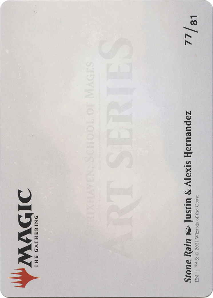 Stone Rain // Stone Rain (ASTX-077) (Borderless) [Strixhaven Art Series]