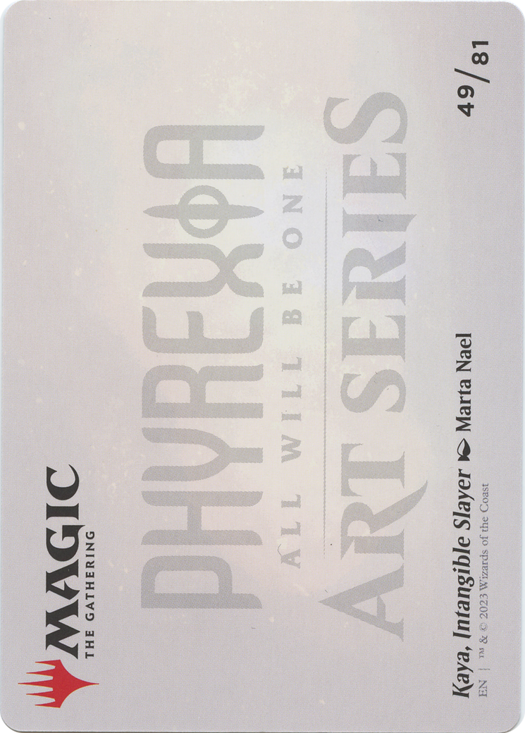 Kaya, Intangible Slayer // Kaya, Intangible Slayer (AONE-049) (Borderless) [Phyrexia: All Will Be One Art Series] Foil