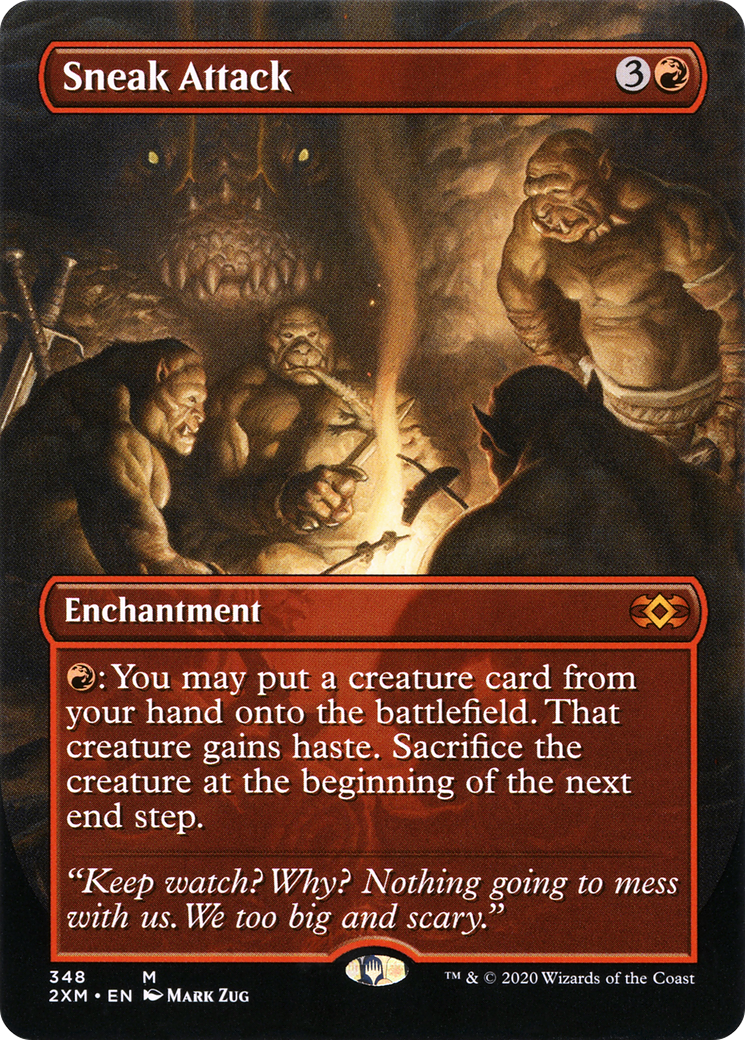 Sneak Attack (Borderless) (2XM-348) [Double Masters] Foil