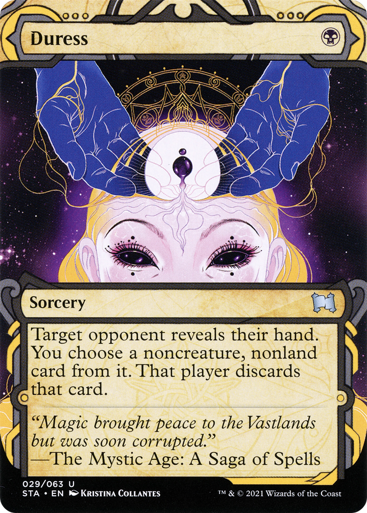 Duress (STA-029) (Showcase) (Borderless) [Strixhaven Mystical Archive] Foil