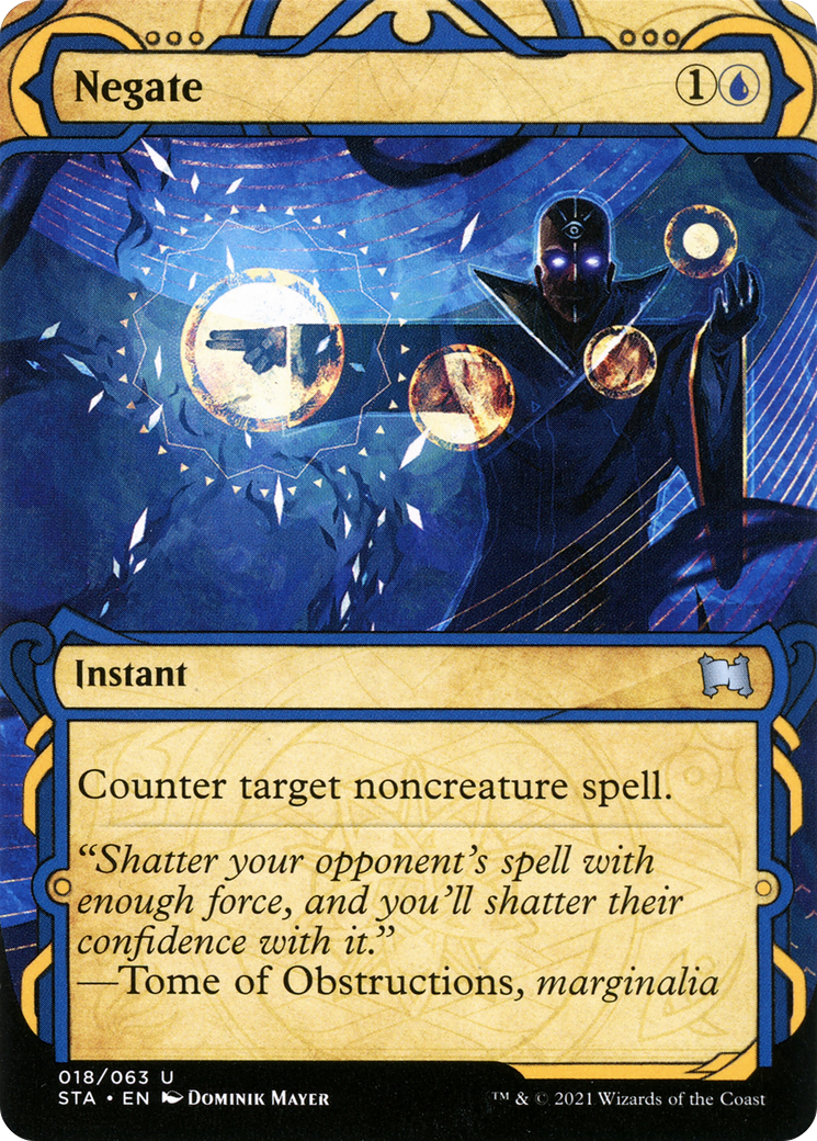Negate (STA-018) (Showcase) (Borderless) [Strixhaven Mystical Archive] Foil