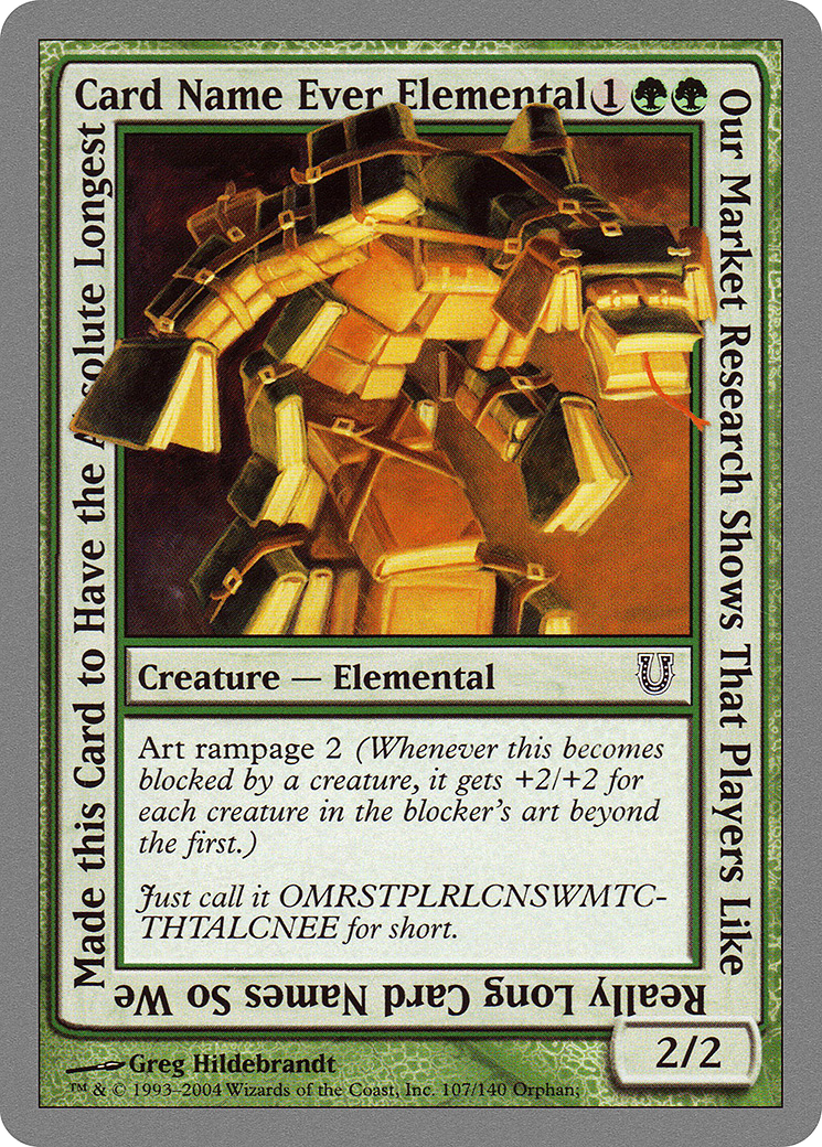 Our Market Research Shows That Players Like Really Long Card Names.... (UNH-107) [Unhinged]