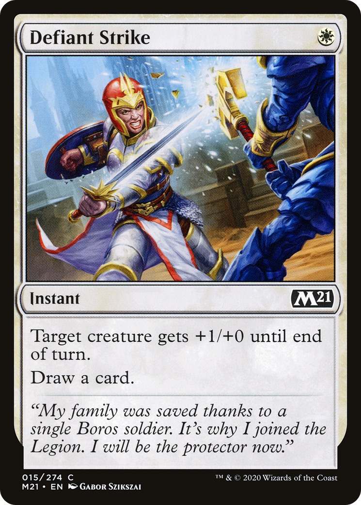 Defiant Strike (M21-015) [Core Set 2021]