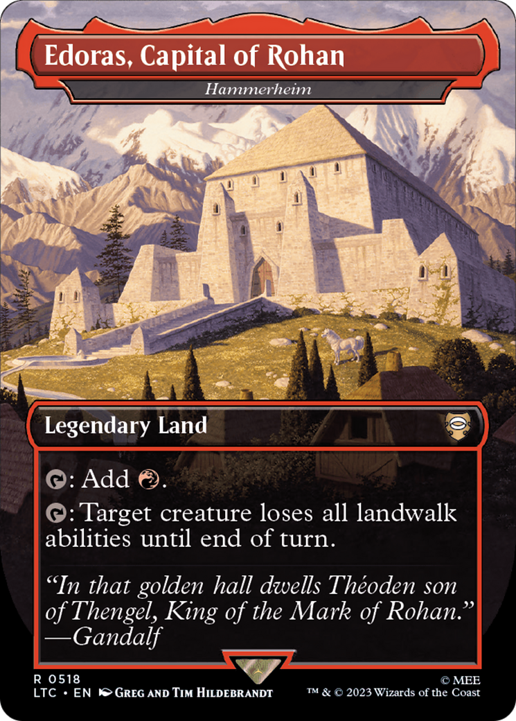 Edoras, Capital of Rohan - Hammerheim (Borderless) (LTC-518) [Tales of Middle-earth Commander] Foil