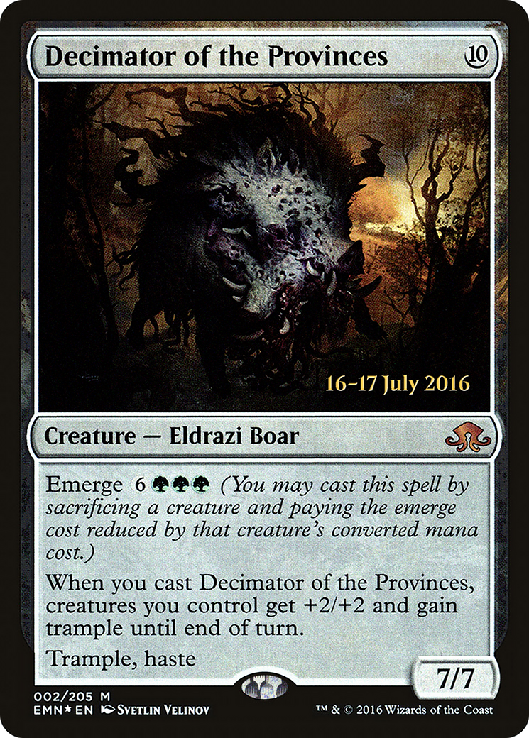 Decimator of the Provinces (PRE-002) [Eldritch Moon Promos] Foil