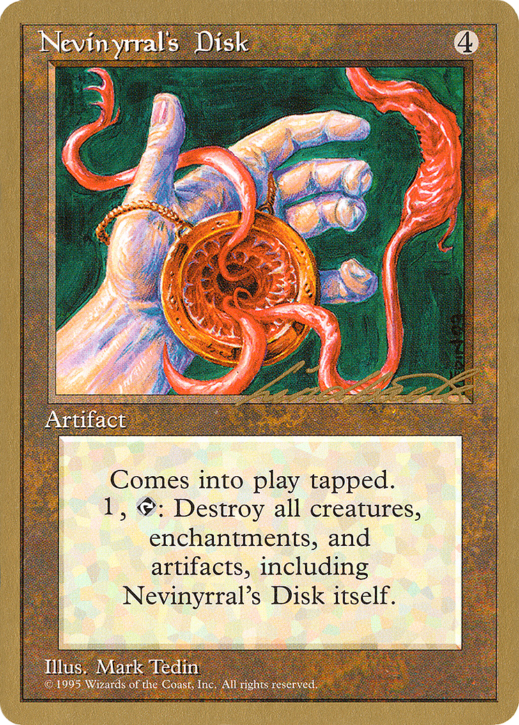 Nevinyrral's Disk - 1996 Leon Lindback (4ED) [Pro Tour Collector Set]