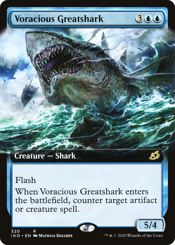 Voracious Greatshark (Extended Art) (IKO-320) [Ikoria: Lair of Behemoths] Foil