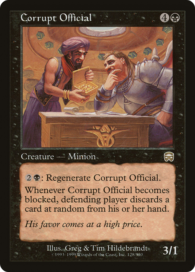 Corrupt Official (MMQ-128) [Mercadian Masques] Foil