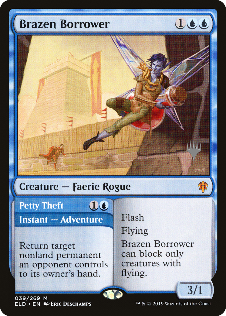 Brazen Borrower (PPELD-039) [Promo Pack: Throne of Eldraine Promos]