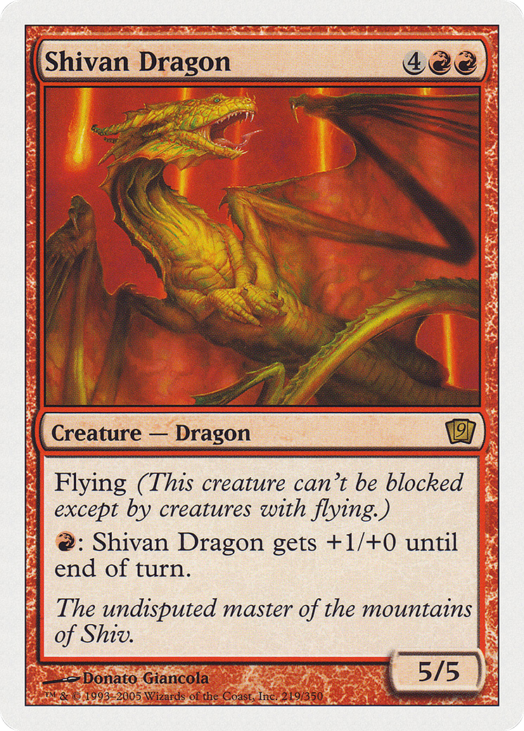 Shivan Dragon (9ED-219) [9th Edition] Foil