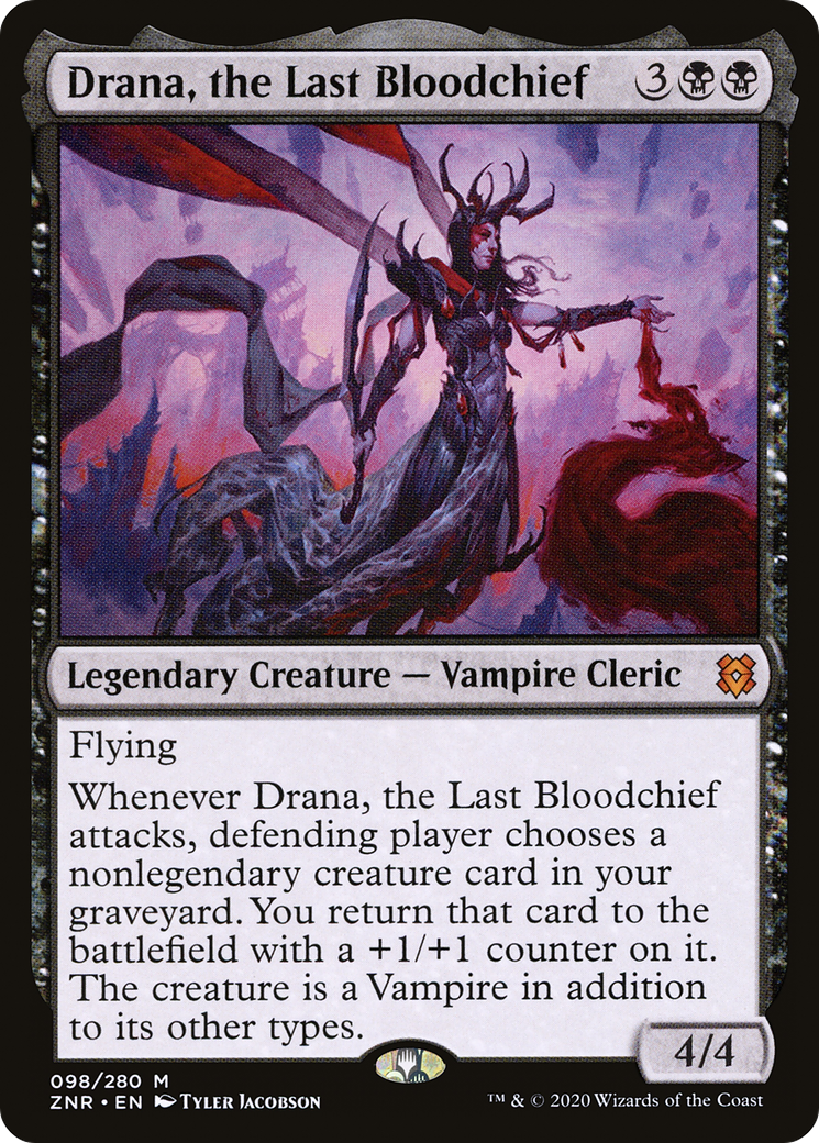 Drana, the Last Bloodchief (ZNR-098) [Zendikar Rising] Foil