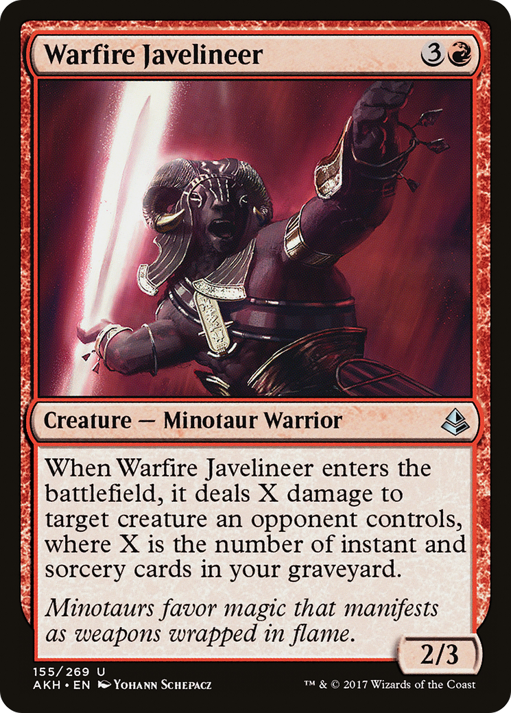 Warfire Javelineer (AKH-155) [Amonkhet] Foil