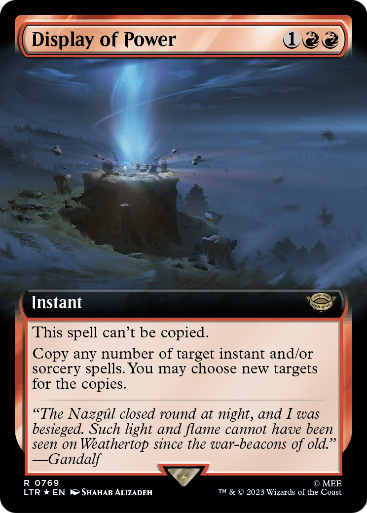 Display of Power (Extended Art) (Surge Foil) (LTR-769) [The Lord of the Rings: Tales of Middle-earth] Foil