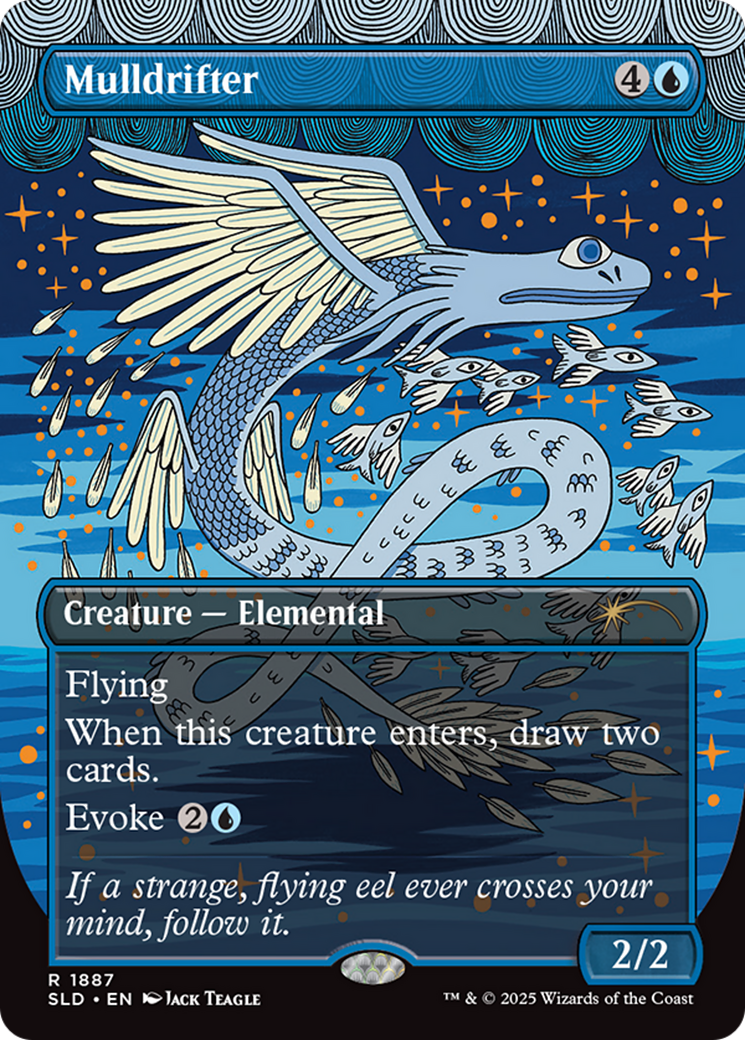 Mulldrifter (Rainbow Foil) (SLD-1887) (Borderless) [Secret Lair Drop] Foil