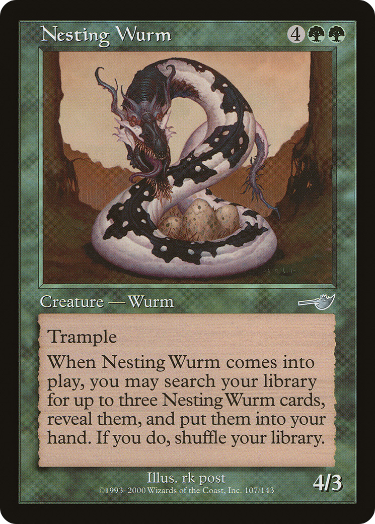 Nesting Wurm (NMS-107) [Nemesis] Foil