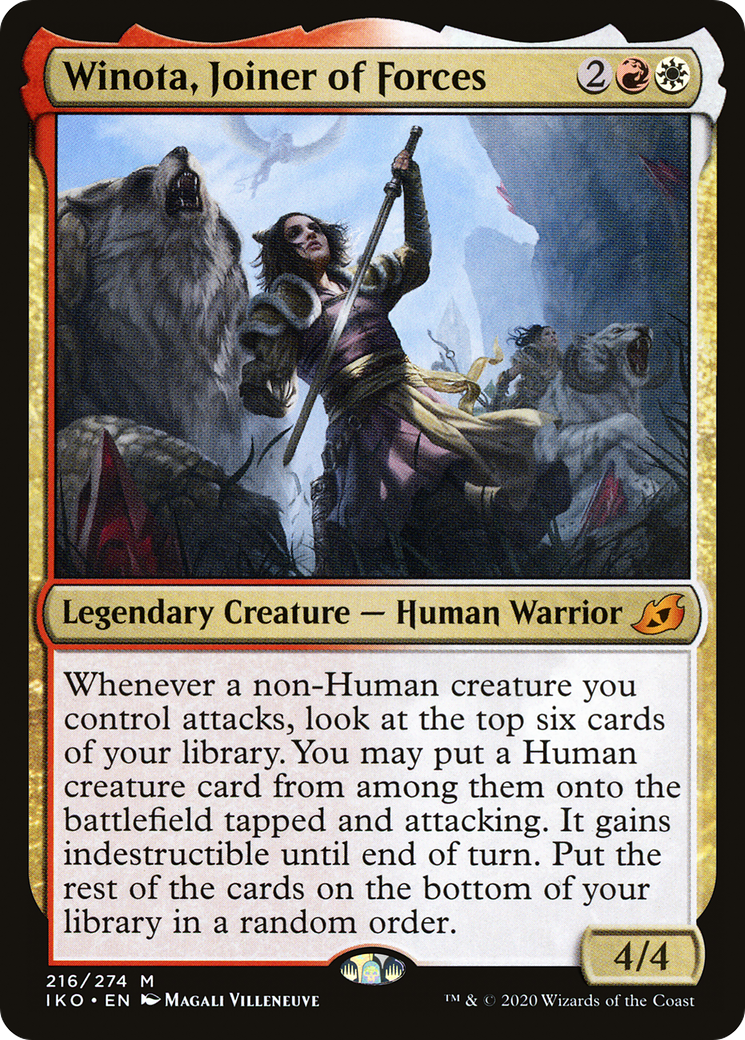 Winota, Joiner of Forces (IKO-216) [Ikoria: Lair of Behemoths] Foil