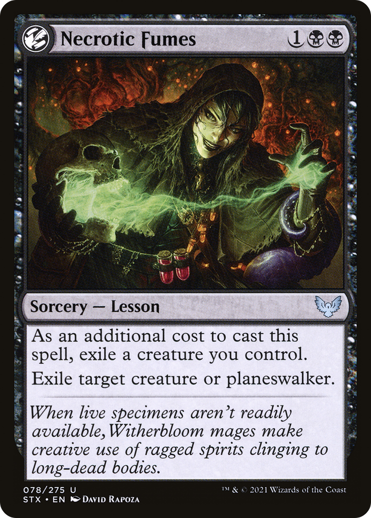 Necrotic Fumes (STX-078) [Strixhaven: School of Mages] Foil