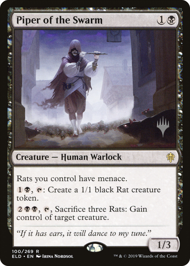 Piper of the Swarm (PPELD-100) [Promo Pack: Throne of Eldraine Promos]