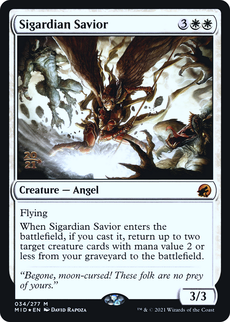 Sigardian Savior (PRE-034) [Innistrad: Midnight Hunt Promos] Foil