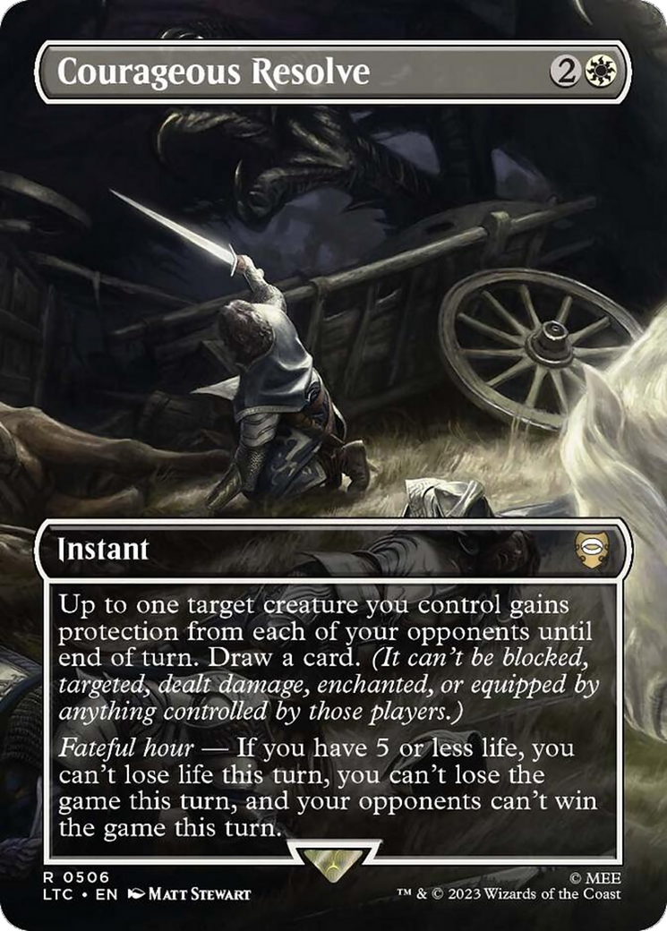 Courageous Resolve (Borderless) (LTC-506) [Tales of Middle-earth Commander]
