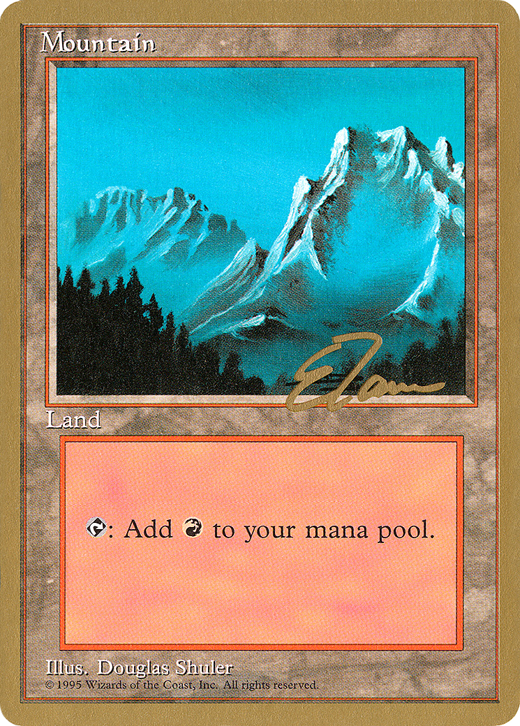 Mountain (B) - 1996 Eric Tam (4ED) [Pro Tour Collector Set]