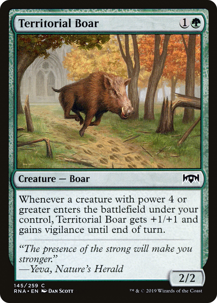 Territorial Boar (RNA-145) [Ravnica Allegiance]