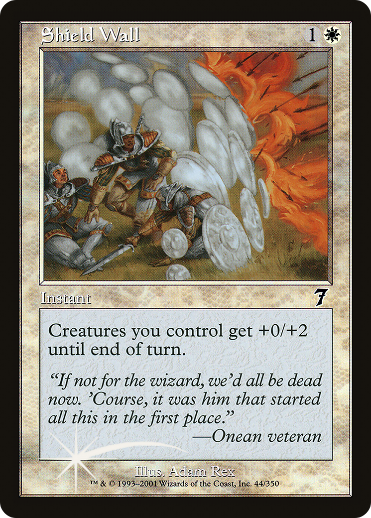 Shield Wall (7ED-044) [7th Edition] Foil