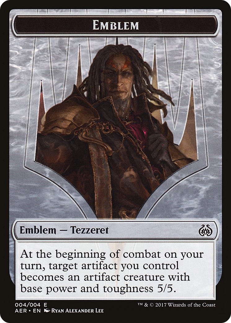 Emblem - Tezzeret the Schemer (AER-004) [Aether Revolt Tokens]