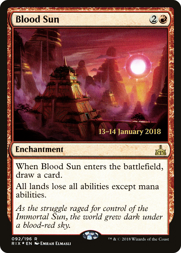 Blood Sun (PRE-092) [Rivals of Ixalan Promos] Foil