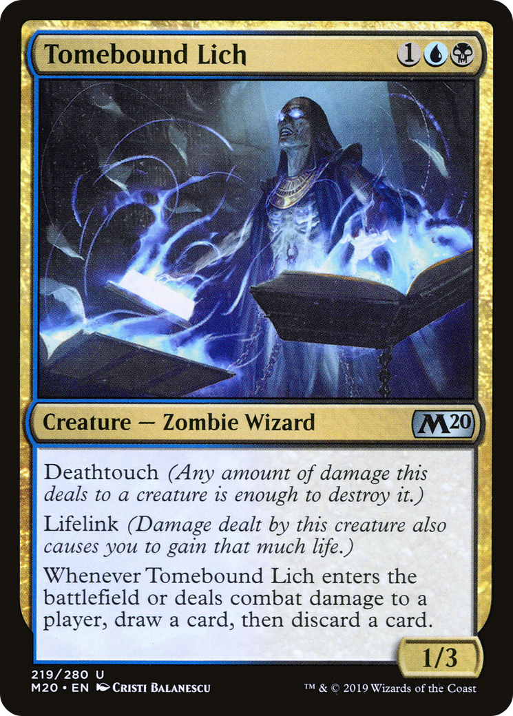 Tomebound Lich (M20-219) [Core Set 2020] Foil