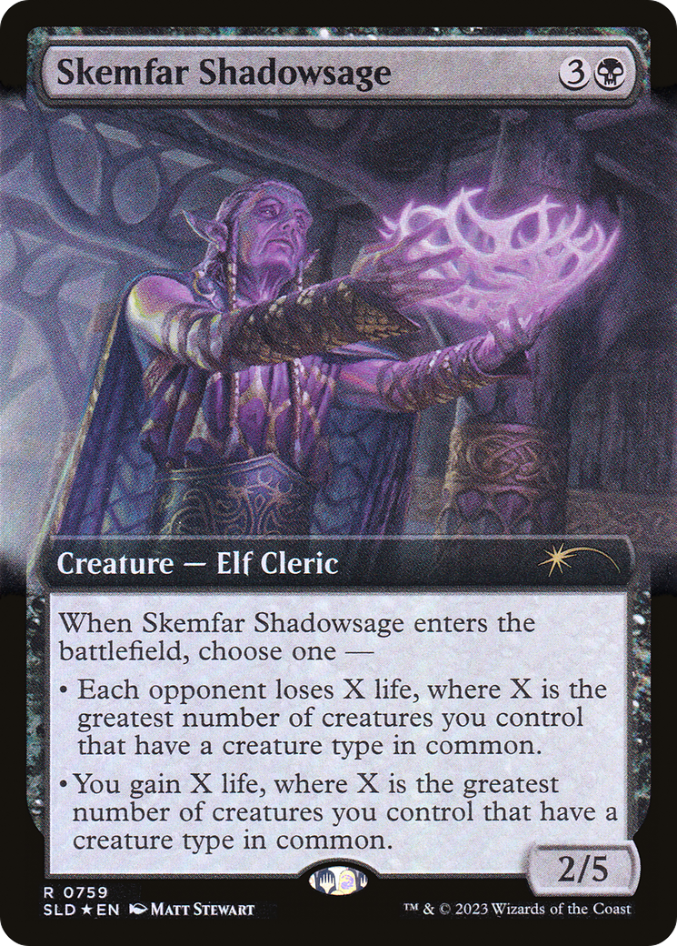 Skemfar Shadowsage (Extended Art) (SLD-759) [Secret Lair Drop] Foil