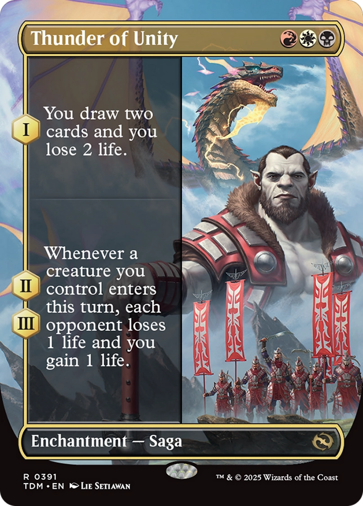 Thunder of Unity (Borderless) (TDM-391) [Tarkir: Dragonstorm]