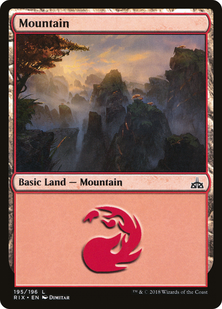 Mountain (RIX-195) [Rivals of Ixalan] Foil