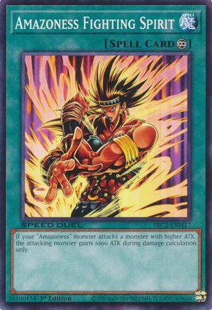 Amazoness Fighting Spirit (Common) (SBC2-ENH17) - Speed Duel: Battle City Finals 1st Edition