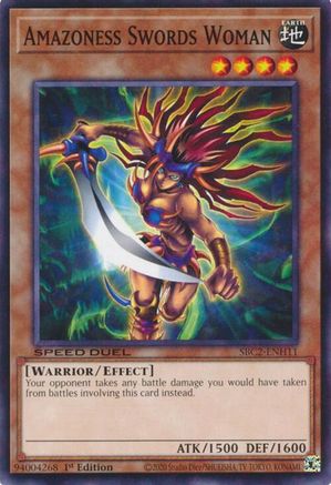 Amazoness Swords Woman (Common) (SBC2-ENH11) - Speed Duel: Battle City Finals 1st Edition