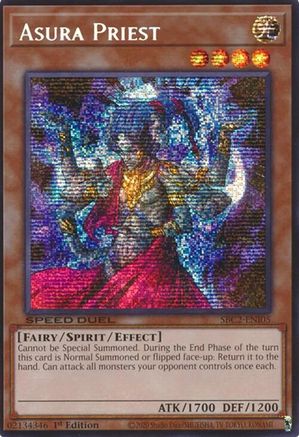 Asura Priest (Prismatic Secret Rare) (SBC2-ENI05) - Speed Duel: Battle City Finals 1st Edition