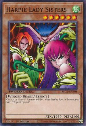 Harpie Lady Sisters (Common) (SBC2-ENH08) - Speed Duel: Battle City Finals 1st Edition