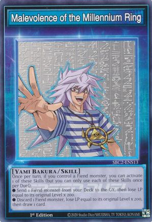 Malevolence of the Millennium Ring (Common) (SBC2-ENS13) - Speed Duel: Battle City Finals 1st Edition
