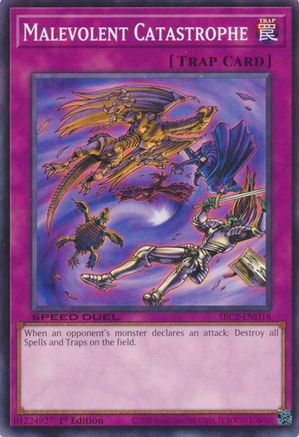 Malevolent Catastrophe (Common) (SBC2-END18) - Speed Duel: Battle City Finals 1st Edition