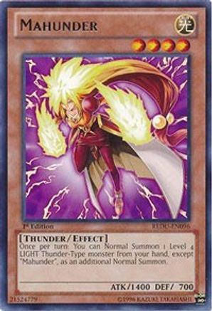 Mahunder (Rare) (REDU-EN096) - Return of the Duelist Unlimited