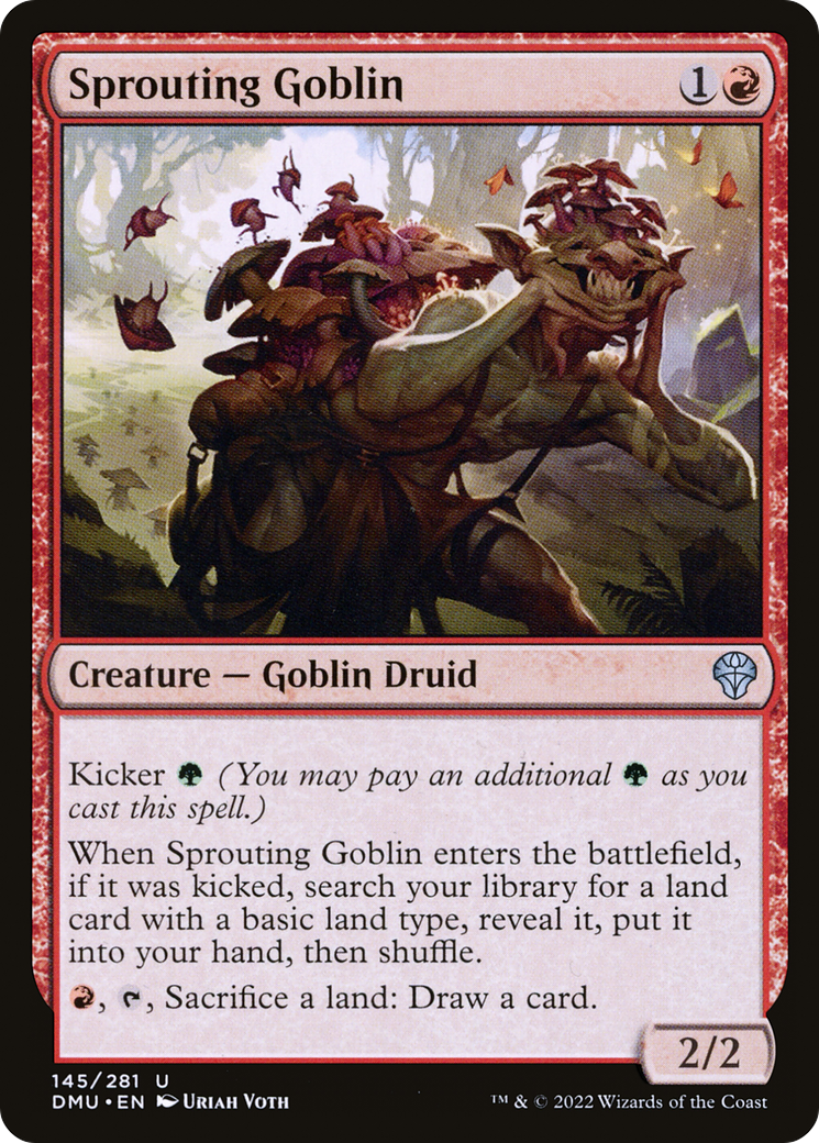 Sprouting Goblin (DMU-145) [Dominaria United] Foil