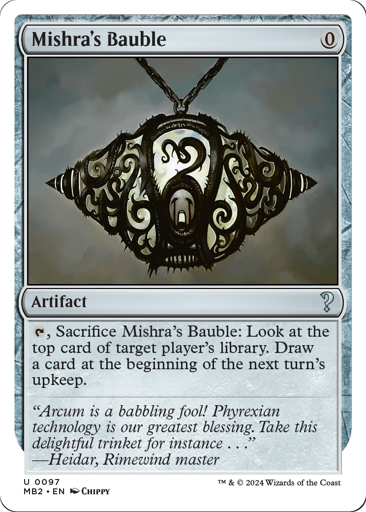 Mishra's Bauble (White Border) (MB2-097) [Mystery Booster 2]