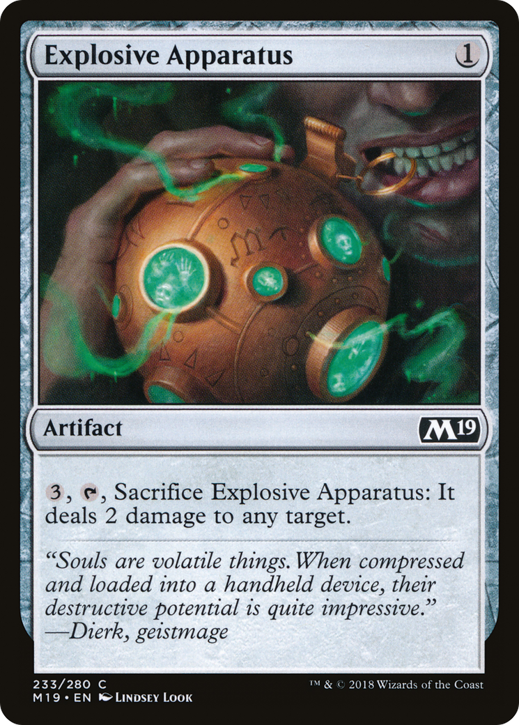 Explosive Apparatus (M19-233) [Core Set 2019] Foil
