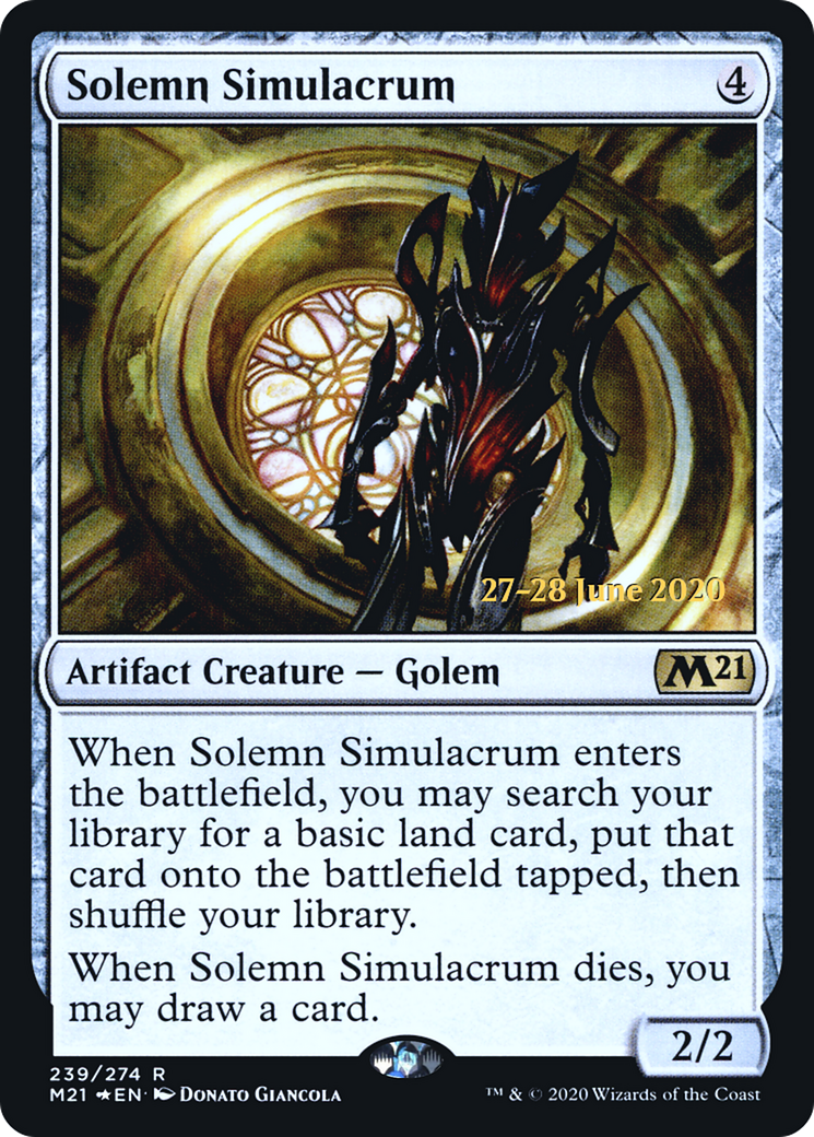 Solemn Simulacrum (PRE-239) [Core Set 2021 Promos] Foil
