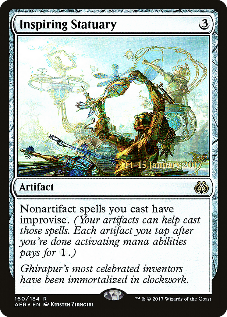Inspiring Statuary (PRE-160) [Aether Revolt Promos] Foil
