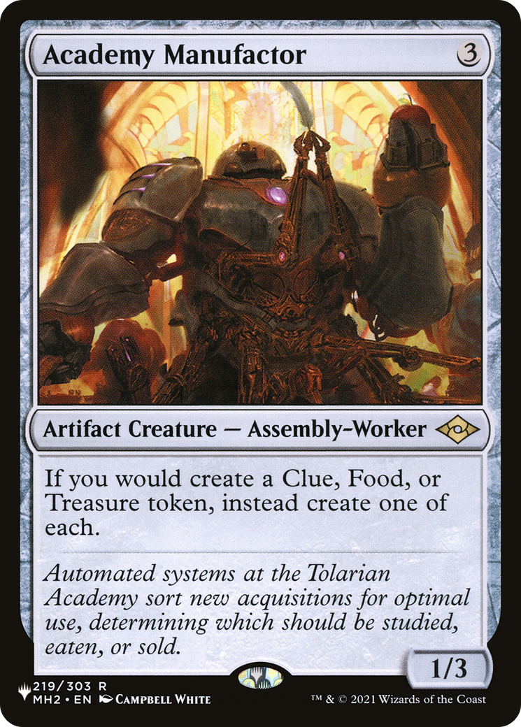 Academy Manufactor (LIST-219/303) [The List]