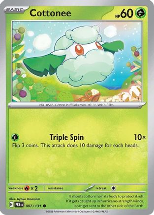 Cottonee (007/131) [SV Prismatic Evolutions] Reverse Holofoil - Common