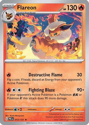 Flareon (013/131) [SV Prismatic Evolutions] Reverse Holofoil - Rare