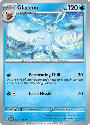 Glaceon (025/131) [SV Prismatic Evolutions] Holofoil - Rare