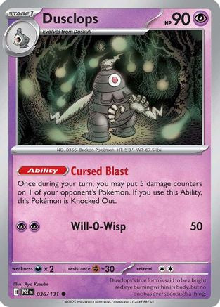Dusclops (036/131) [SV Prismatic Evolutions] Reverse Holofoil - Common